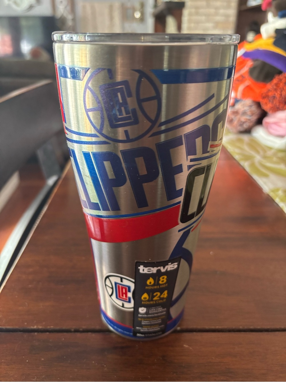 Tervis Los Angeles Clippers Stainless Steel Travel Tumbler - Silver/Blue/Red NWT